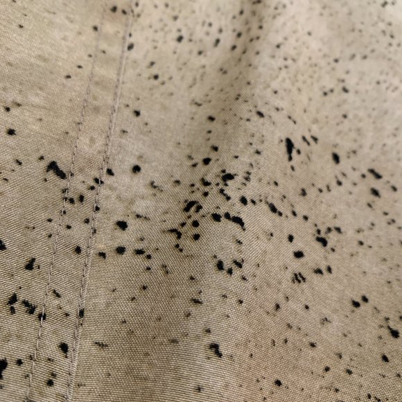 100% silk 80s style paint splatter khaki cropped bomber jacket - Picture 4 of 11